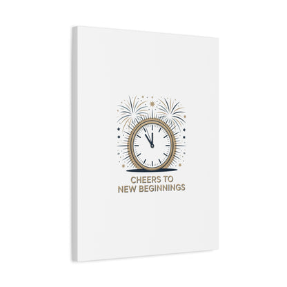 Cheers to New Beginnings Canvas | 2026 goals, new year motivation - Cool Dog Teez LLC