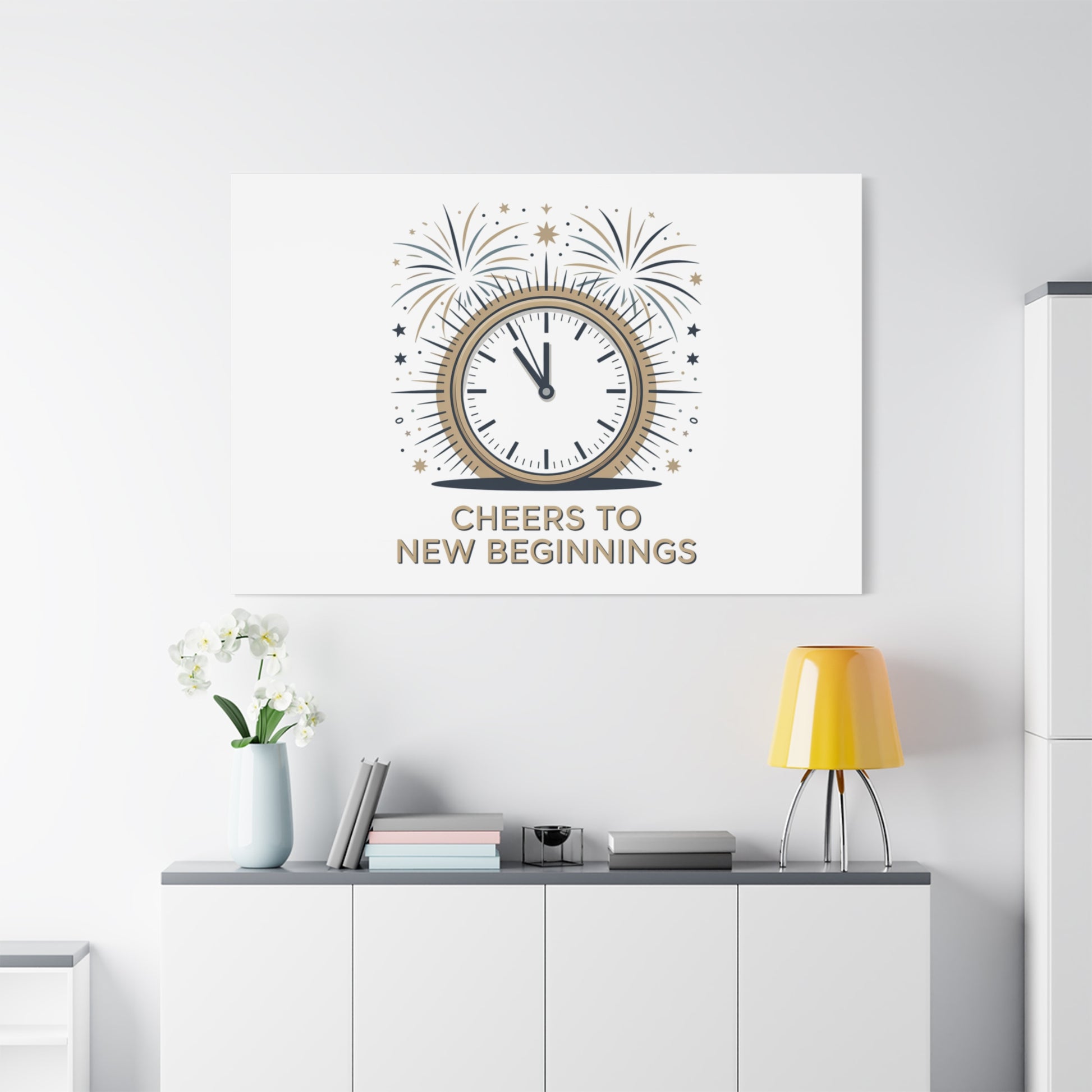 Cheers to New Beginnings Canvas | 2026 goals, new year motivation - Cool Dog Teez LLC