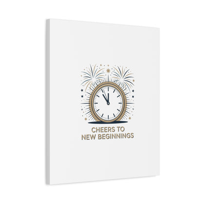Cheers to New Beginnings Canvas | 2026 goals, new year motivation - Cool Dog Teez LLC