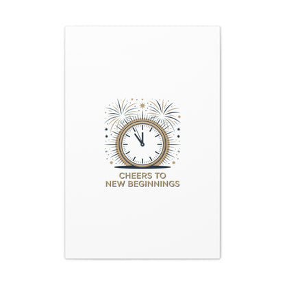 Cheers to New Beginnings Canvas | 2026 goals, new year motivation - Cool Dog Teez LLC