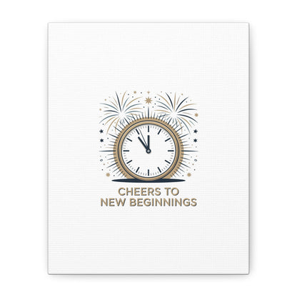 Cheers to New Beginnings Canvas | 2026 goals, new year motivation - Cool Dog Teez LLC