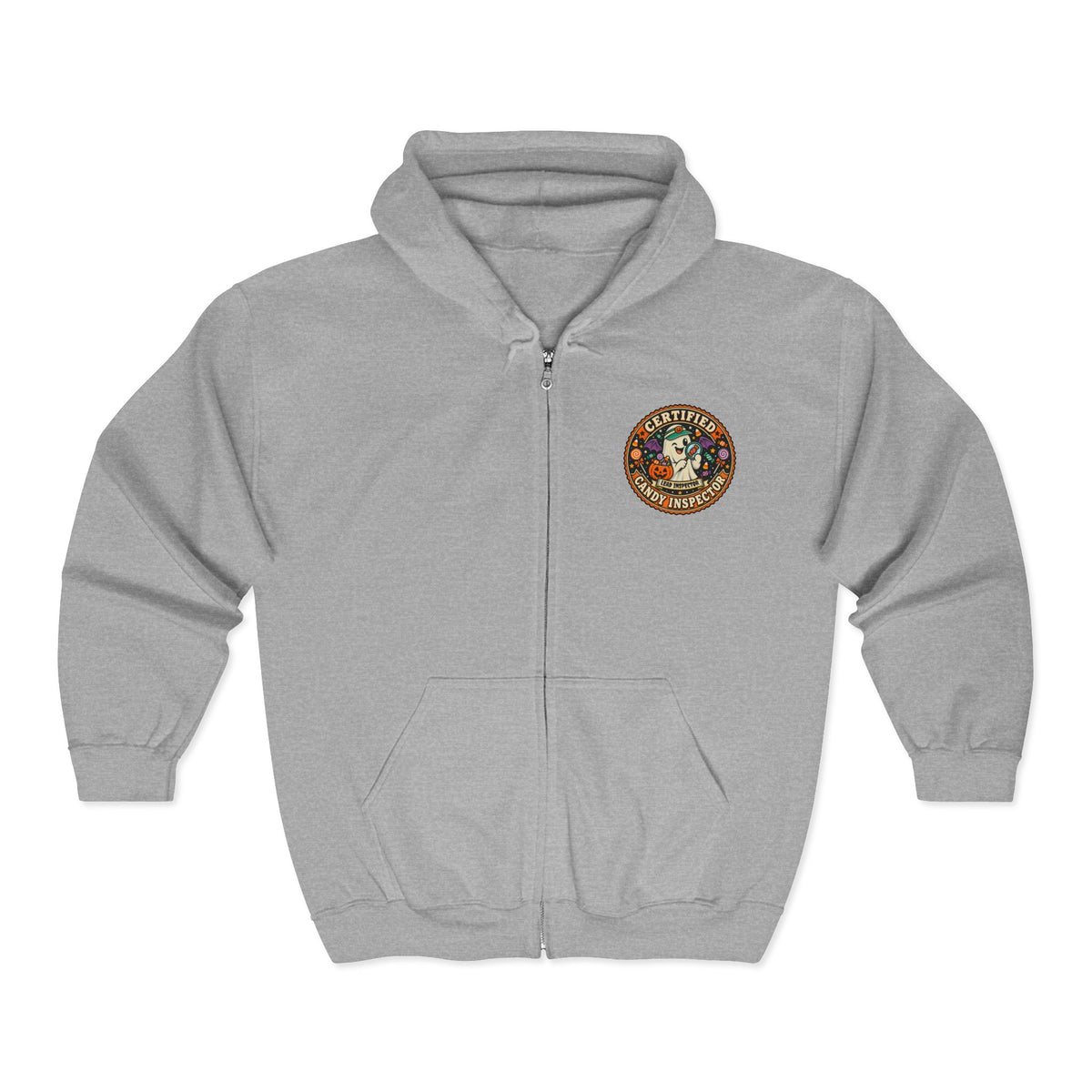 Certified Candy Inspector Zip-Up Hoodie - Cool Dog Teez LLC