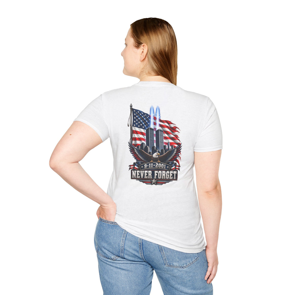 9/11 Never Forget American Flag Memorial Tee - Cool Dog Teez LLC