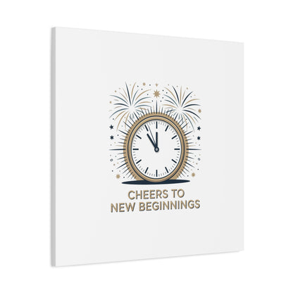 Cheers to New Beginnings Canvas | 2026 goals, new year motivation - Cool Dog Teez LLC