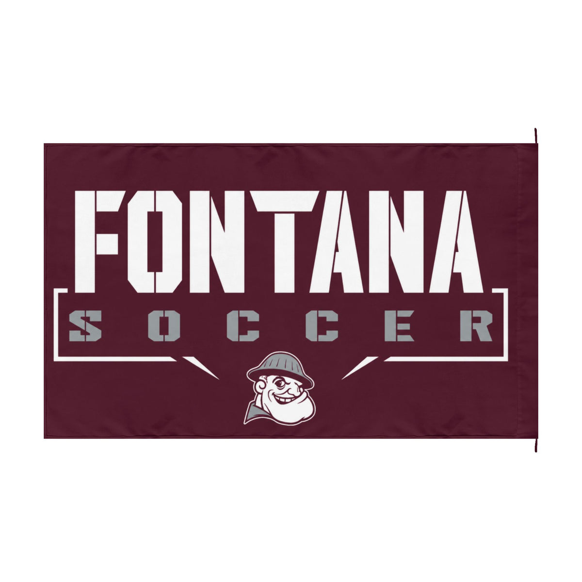 Fontana Steelers Soccer Double-Sided Flag - Cool Dog Teez LLC