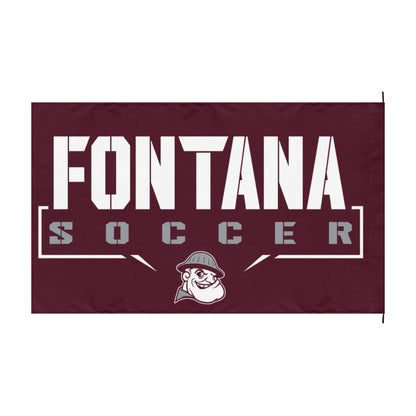 Fontana Steelers Soccer Double-Sided Flag - Cool Dog Teez LLC