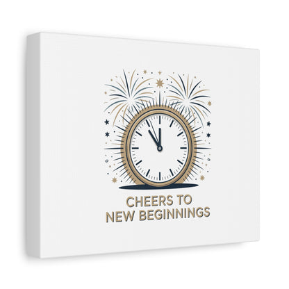 Cheers to New Beginnings Canvas | 2026 goals, new year motivation - Cool Dog Teez LLC