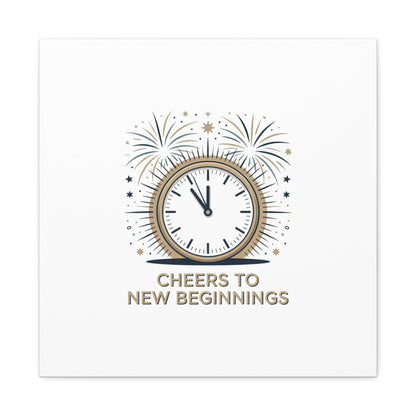Cheers to New Beginnings Canvas | 2026 goals, new year motivation - Cool Dog Teez LLC