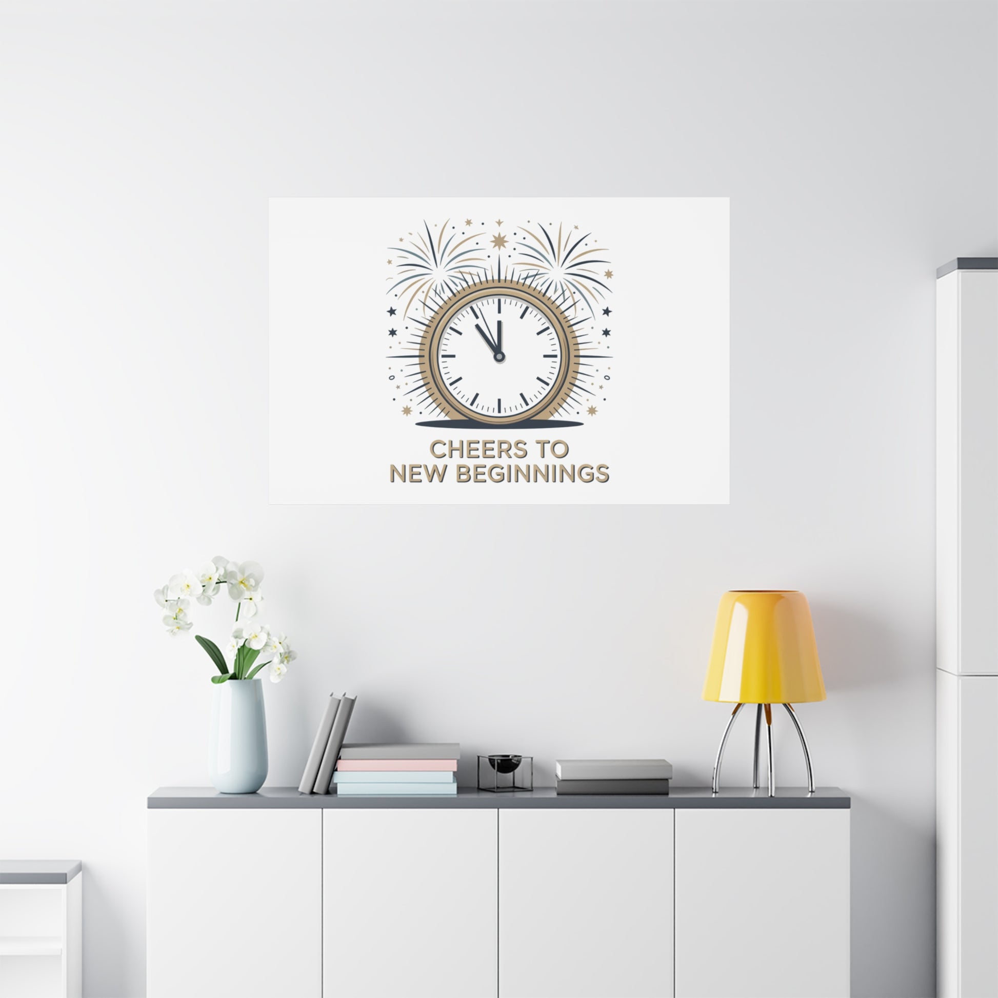 Cheers to New Beginnings Canvas | 2026 goals, new year motivation - Cool Dog Teez LLC