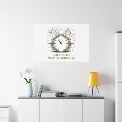 Cheers to New Beginnings Canvas | 2026 goals, new year motivation - Cool Dog Teez LLC