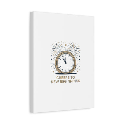 Cheers to New Beginnings Canvas | 2026 goals, new year motivation - Cool Dog Teez LLC