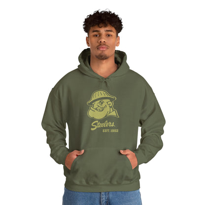 Steelers Military Support Hoodie — Military Green & Forest Green