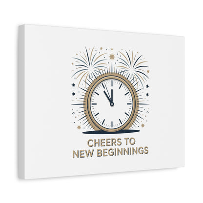 Cheers to New Beginnings Canvas | 2026 goals, new year motivation - Cool Dog Teez LLC