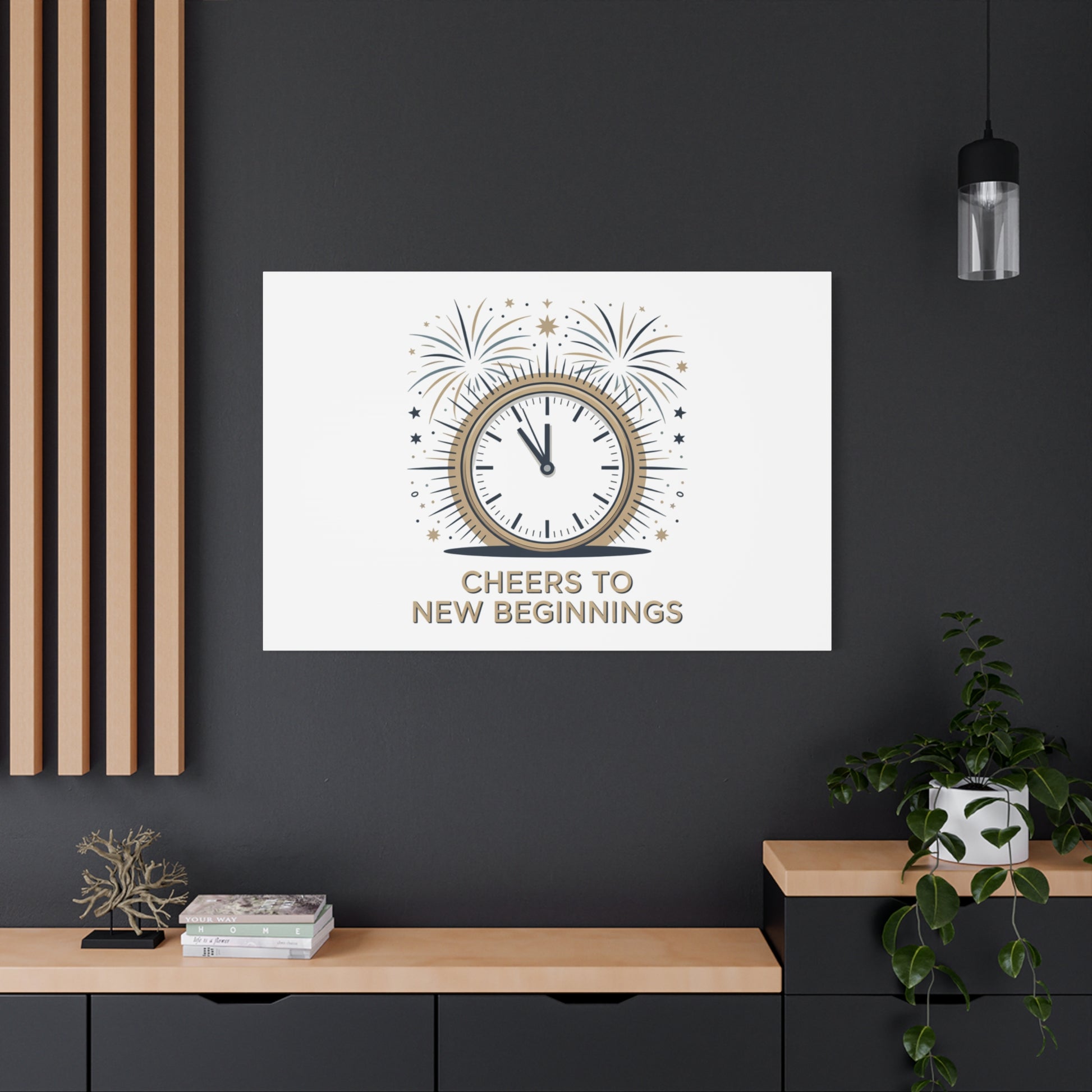 Cheers to New Beginnings Canvas | 2026 goals, new year motivation - Cool Dog Teez LLC