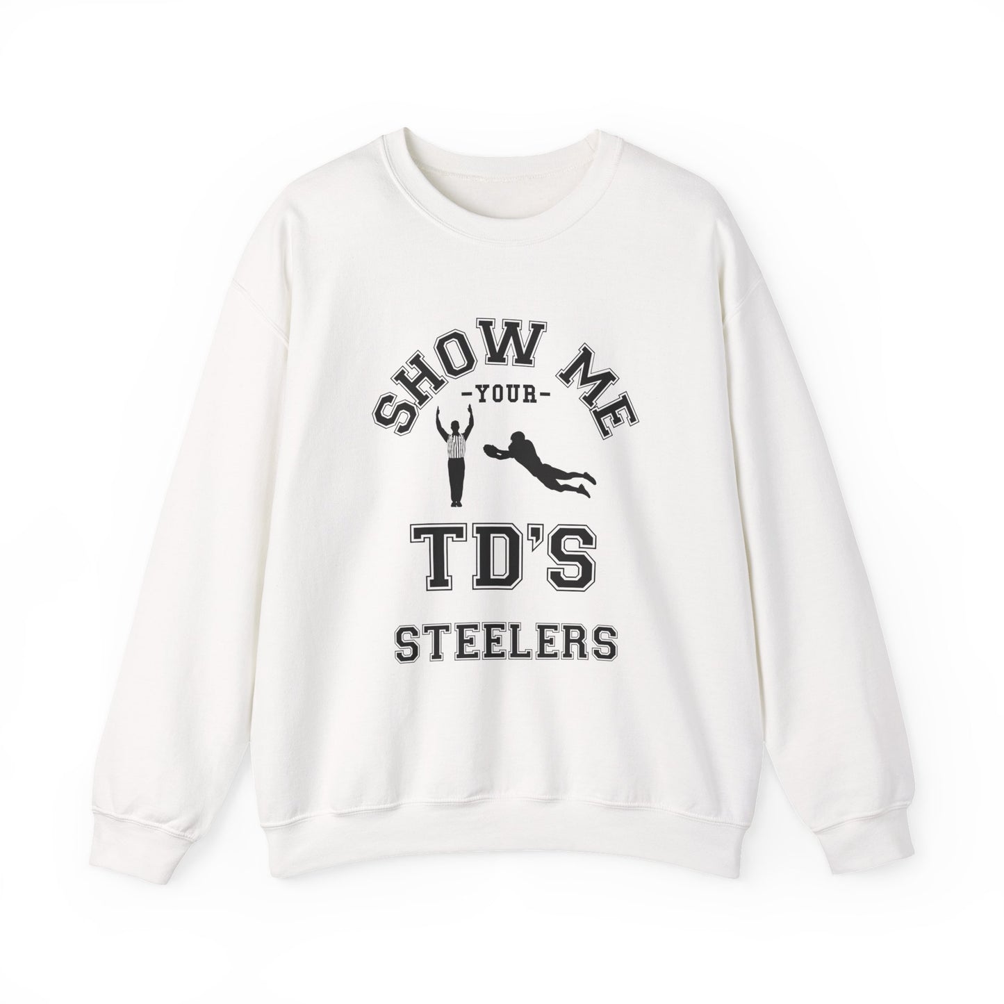 Show Me Your TDs Crewneck Sweatshirt (Black) - Cool Dog Teez LLC