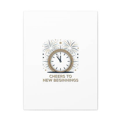 Cheers to New Beginnings Canvas | 2026 goals, new year motivation - Cool Dog Teez LLC
