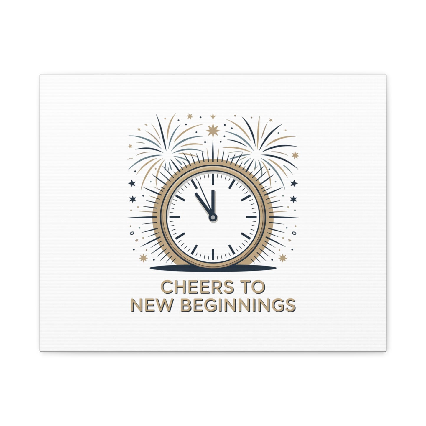 Cheers to New Beginnings Canvas | 2026 goals, new year motivation - Cool Dog Teez LLC