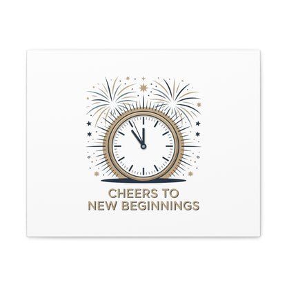 Cheers to New Beginnings Canvas | 2026 goals, new year motivation - Cool Dog Teez LLC