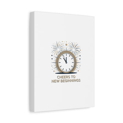 Cheers to New Beginnings Canvas | 2026 goals, new year motivation - Cool Dog Teez LLC