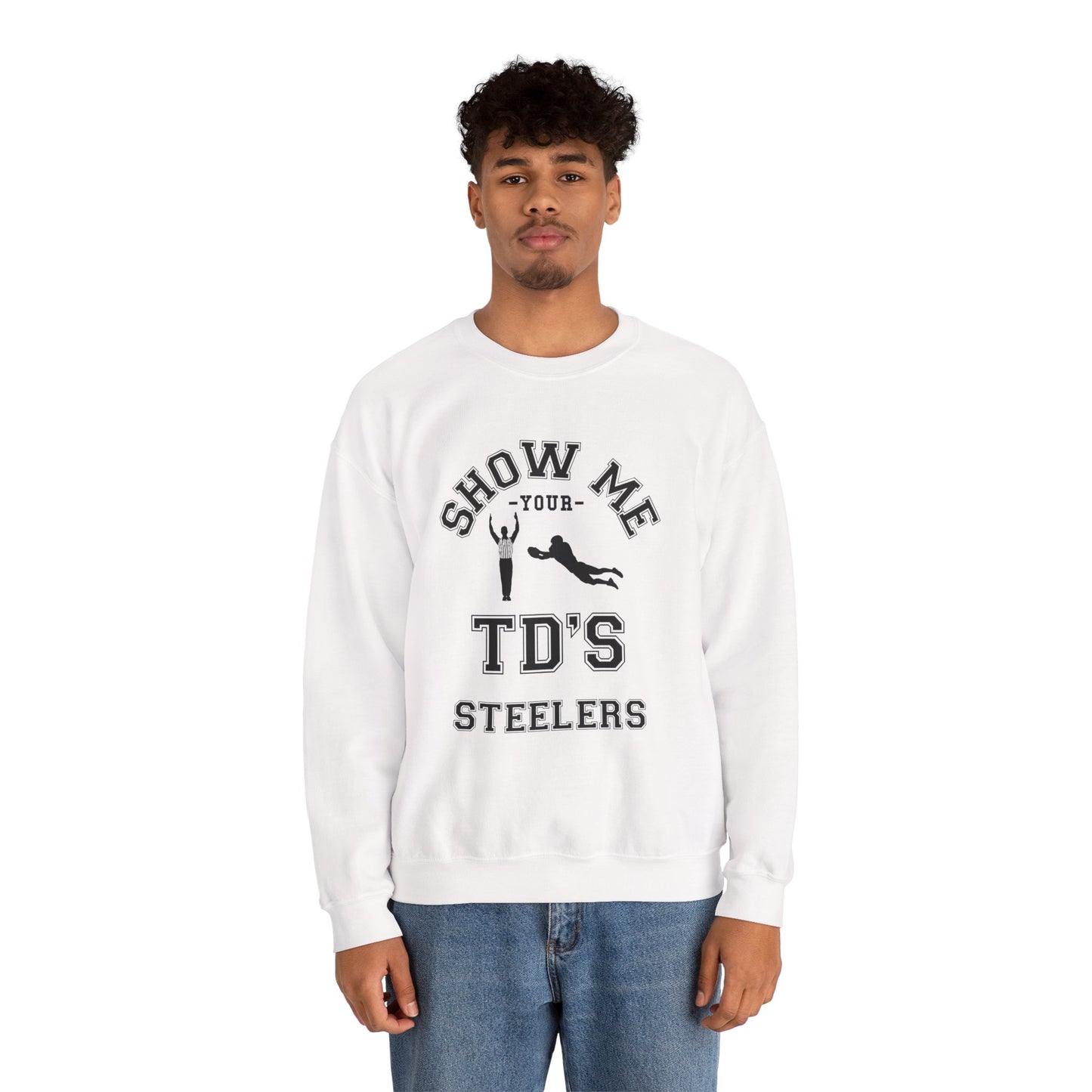 Show Me Your TDs Crewneck Sweatshirt (Black) - Cool Dog Teez LLC