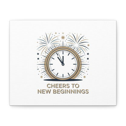 Cheers to New Beginnings Canvas | 2026 goals, new year motivation - Cool Dog Teez LLC