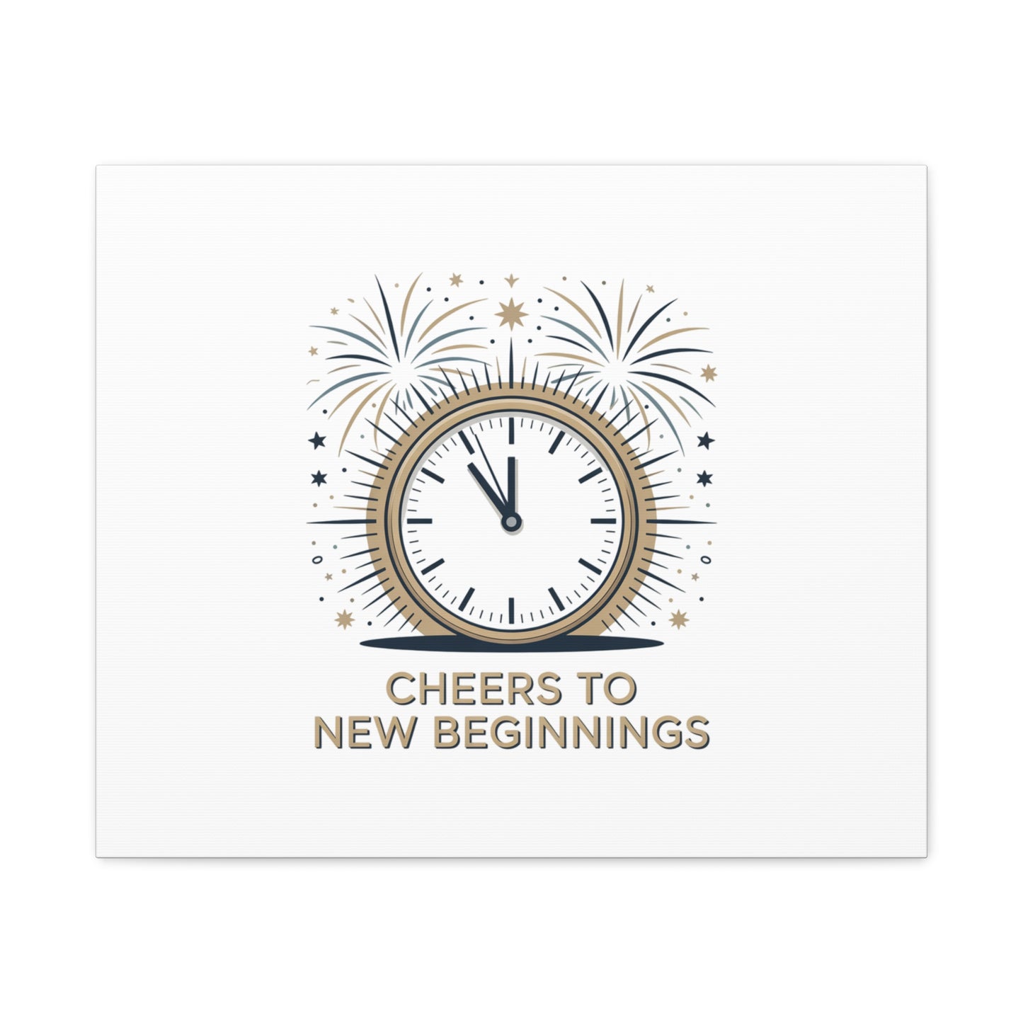 Cheers to New Beginnings Canvas | 2026 goals, new year motivation - Cool Dog Teez LLC