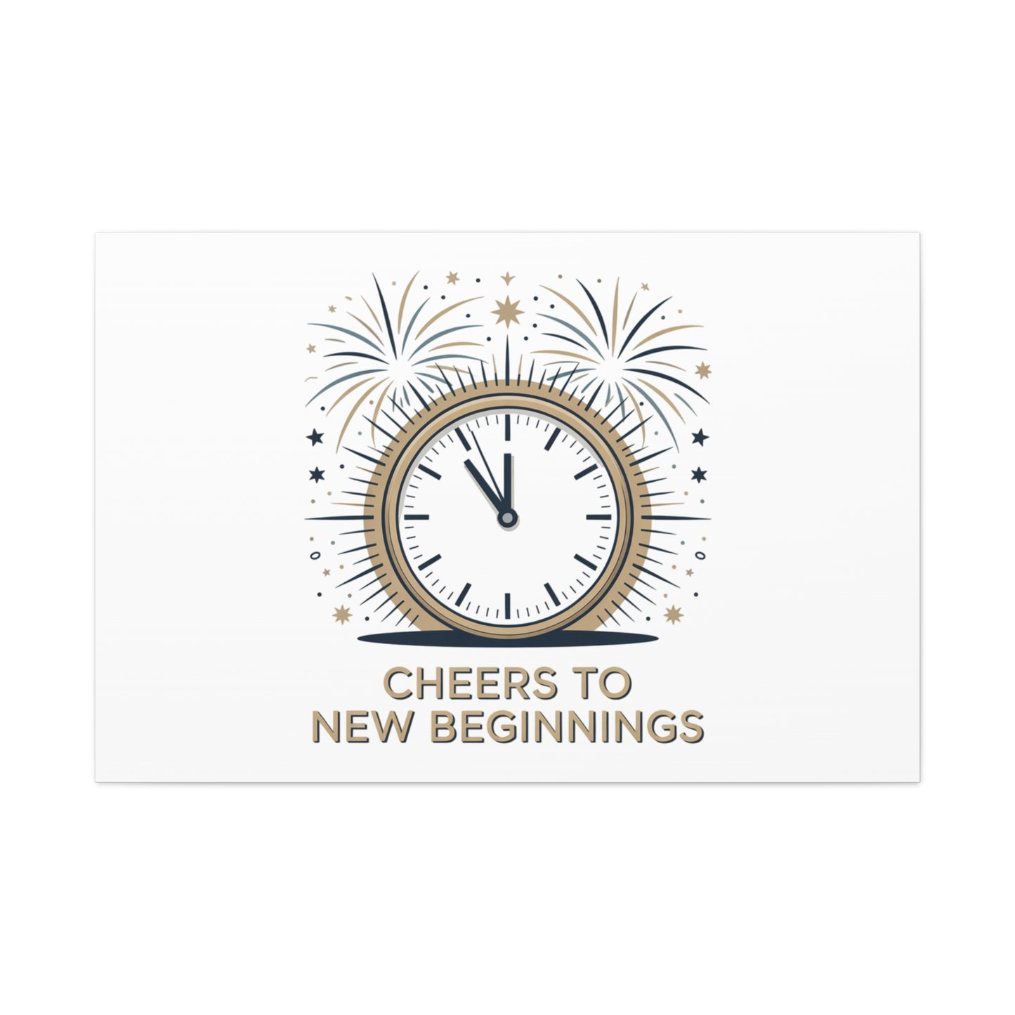 Cheers to New Beginnings Canvas | 2026 goals, new year motivation - Cool Dog Teez LLC