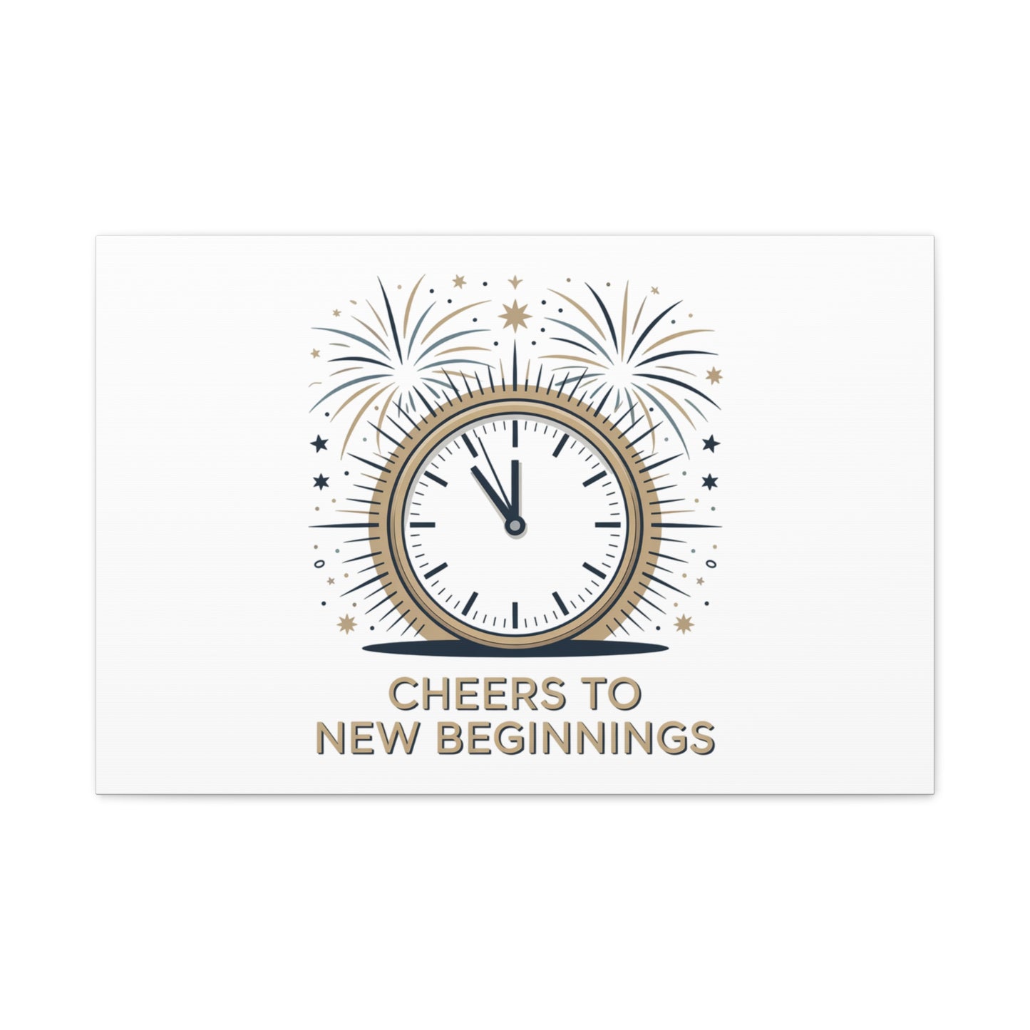 Cheers to New Beginnings Canvas | 2026 goals, new year motivation - Cool Dog Teez LLC