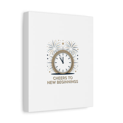 Cheers to New Beginnings Canvas | 2026 goals, new year motivation - Cool Dog Teez LLC