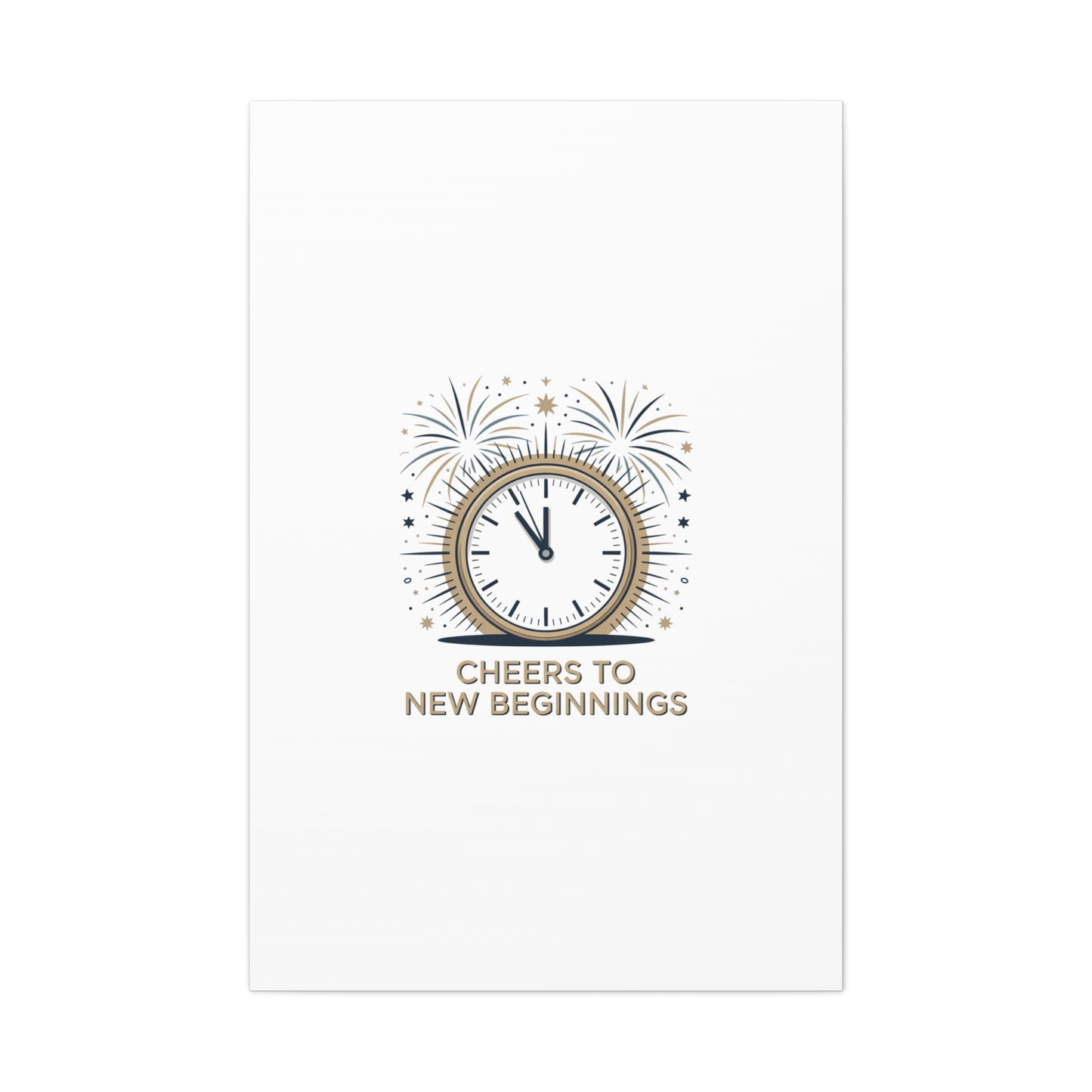 Cheers to New Beginnings Canvas | 2026 goals, new year motivation - Cool Dog Teez LLC