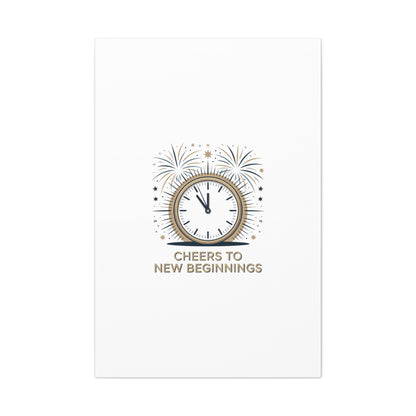 Cheers to New Beginnings Canvas | 2026 goals, new year motivation - Cool Dog Teez LLC