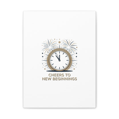 Cheers to New Beginnings Canvas | 2026 goals, new year motivation - Cool Dog Teez LLC
