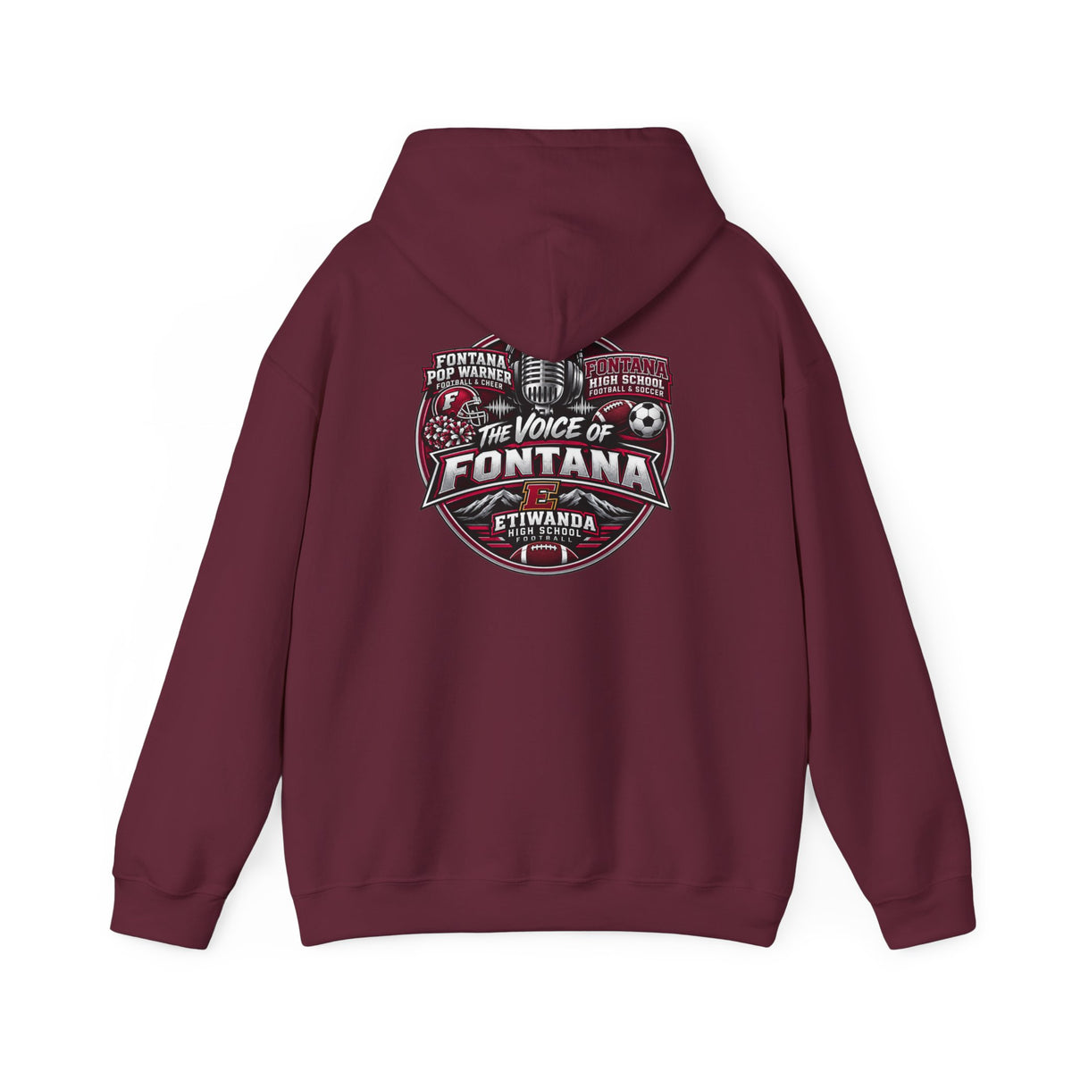 Voice of Fontana Hoodie — Vintage Radio Logo Sweatshirt