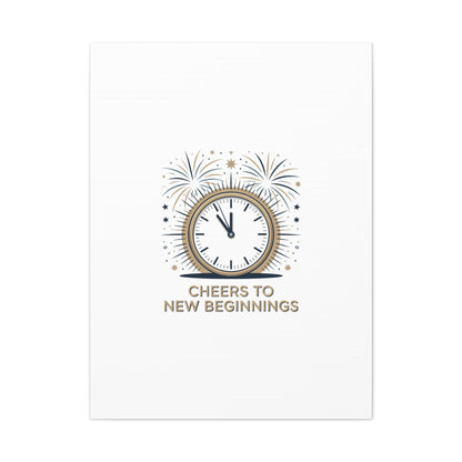 Cheers to New Beginnings Canvas | 2026 goals, new year motivation - Cool Dog Teez LLC