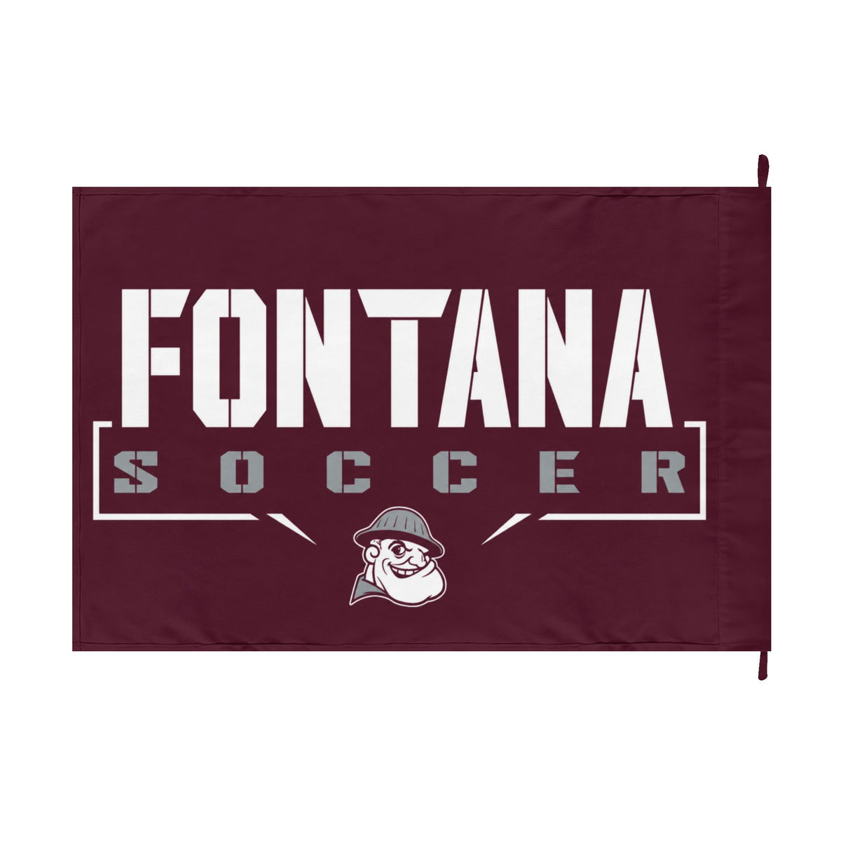 Fontana Steelers Soccer Double-Sided Flag - Cool Dog Teez LLC