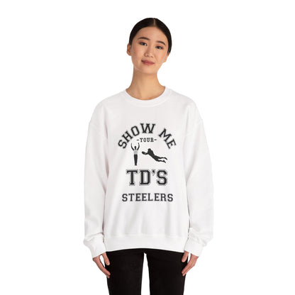 Show Me Your TDs Crewneck Sweatshirt (Black) - Cool Dog Teez LLC