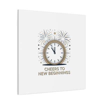Cheers to New Beginnings Canvas | 2026 goals, new year motivation - Cool Dog Teez LLC