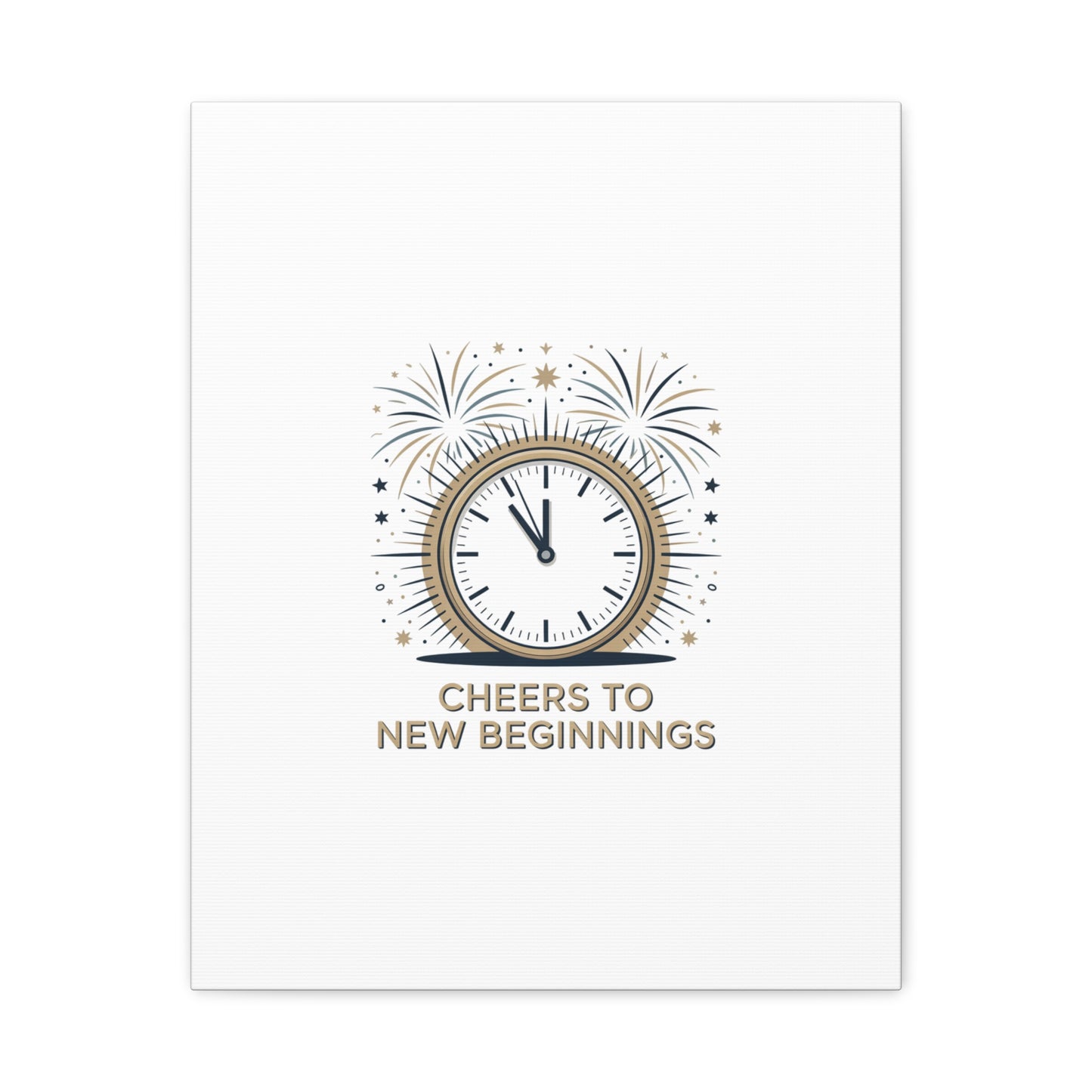 Cheers to New Beginnings Canvas | 2026 goals, new year motivation - Cool Dog Teez LLC