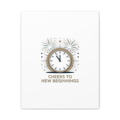 Cheers to New Beginnings Canvas | 2026 goals, new year motivation - Cool Dog Teez LLC