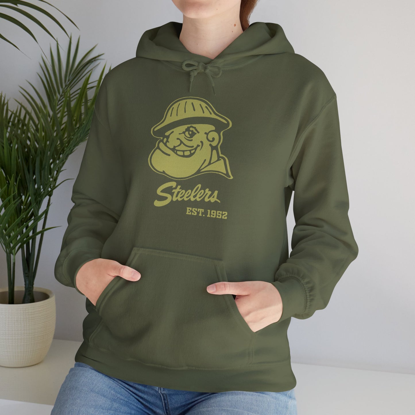 Steelers Military Support Hoodie — Military Green & Forest Green
