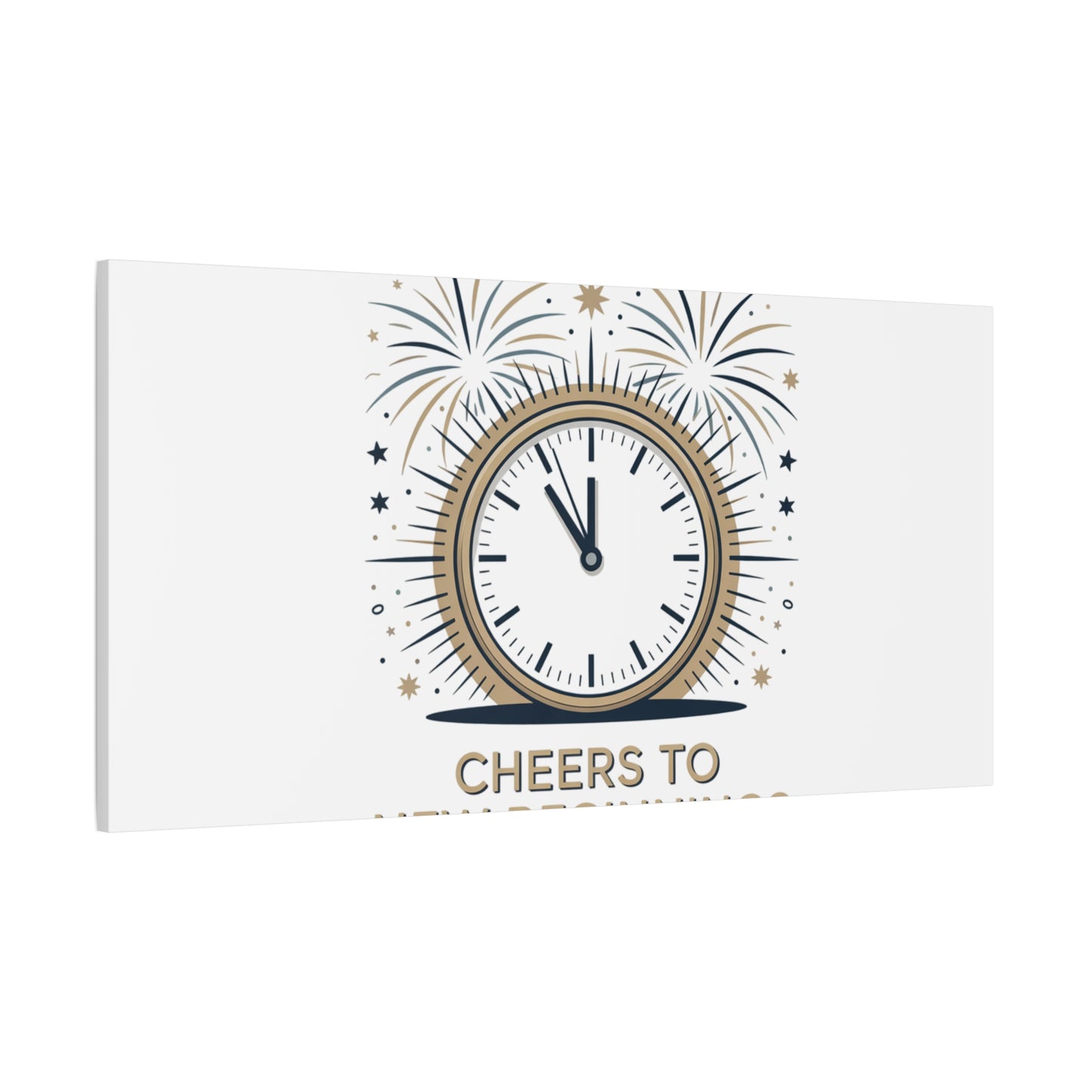 Cheers to New Beginnings Canvas | 2026 goals, new year motivation - Cool Dog Teez LLC