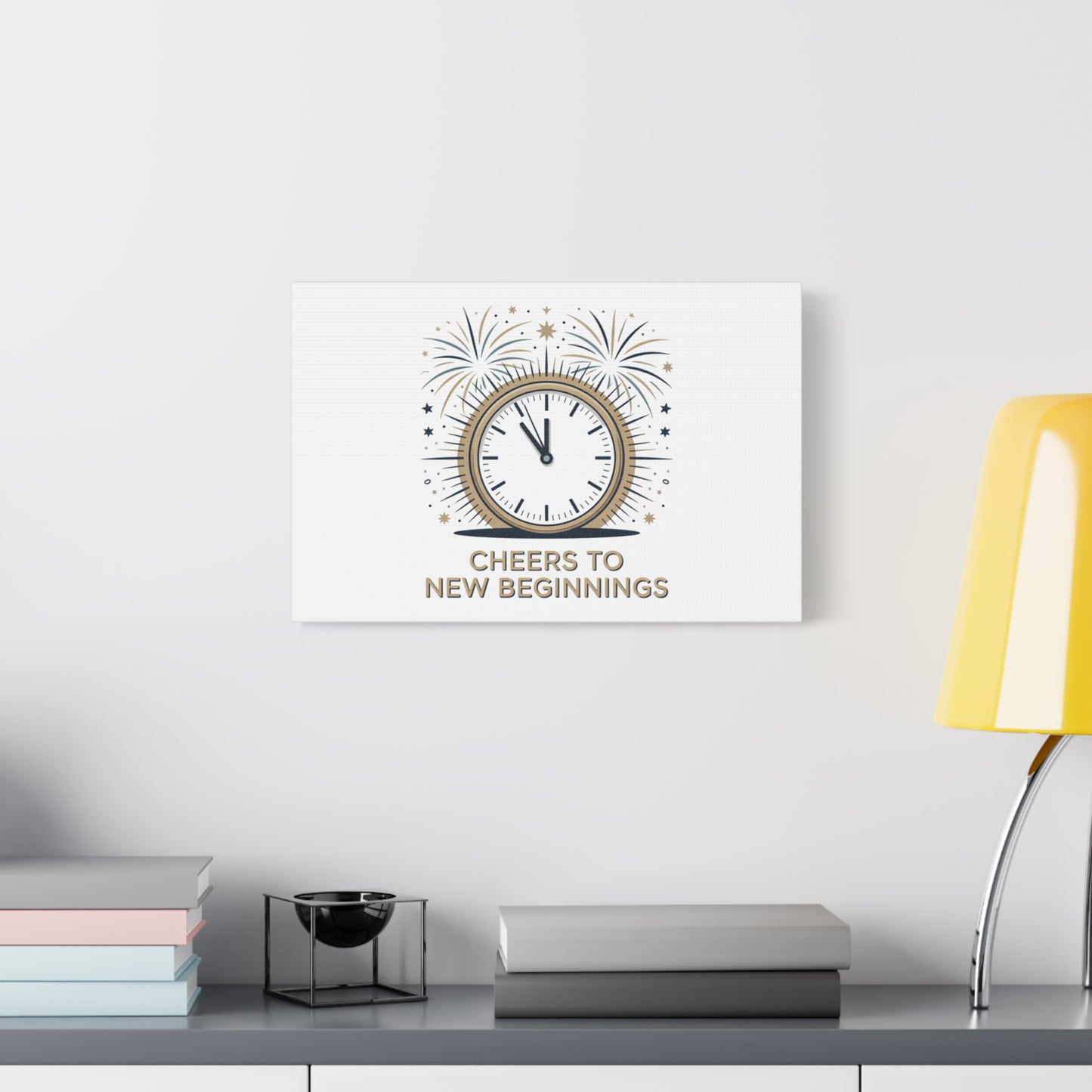 Cheers to New Beginnings Canvas | 2026 goals, new year motivation - Cool Dog Teez LLC
