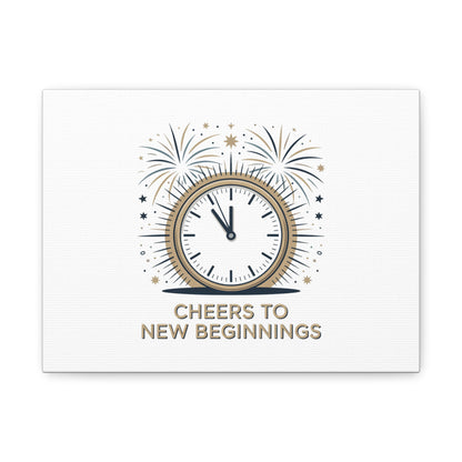 Cheers to New Beginnings Canvas | 2026 goals, new year motivation - Cool Dog Teez LLC