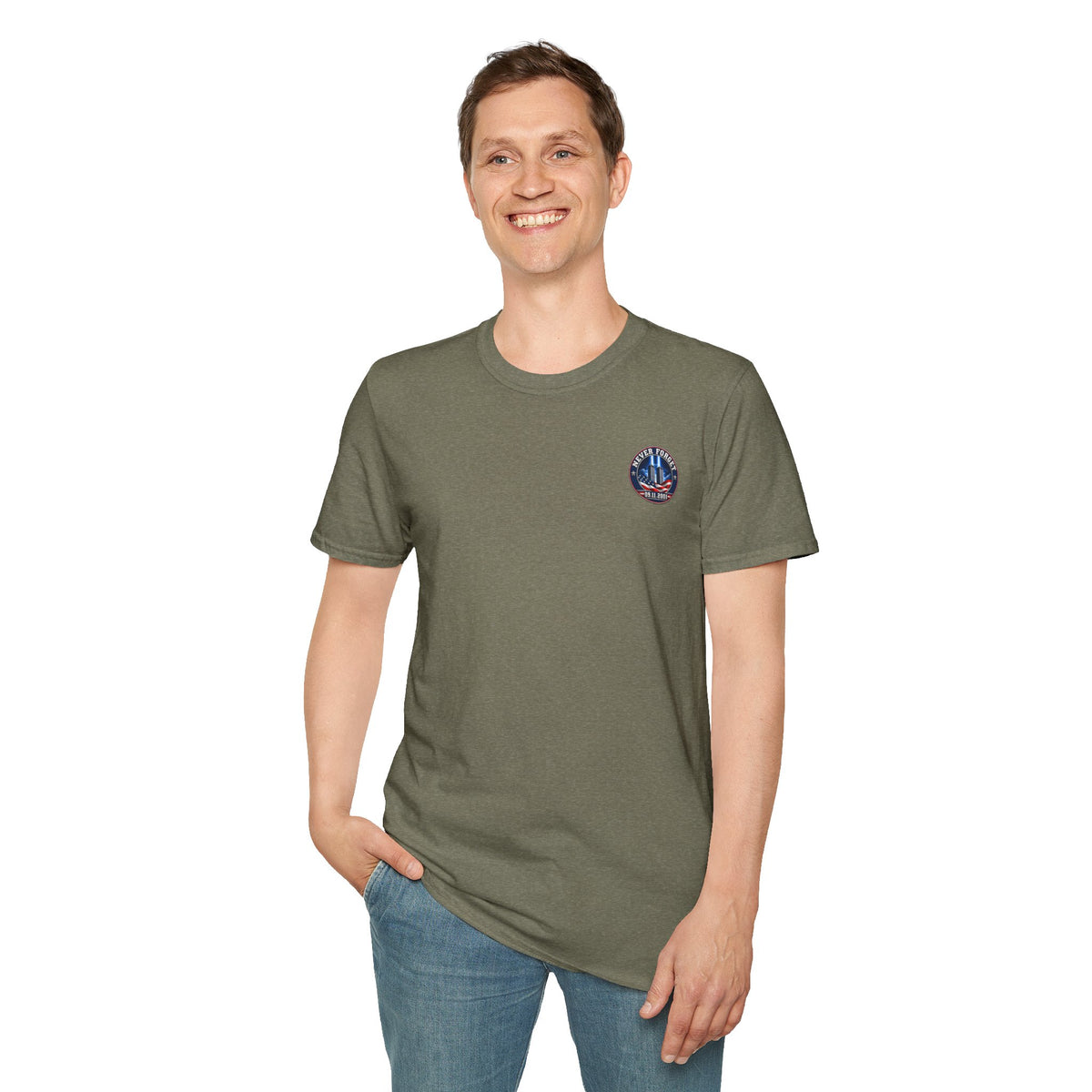 9/11 Never Forget American Flag Memorial Tee - Cool Dog Teez LLC