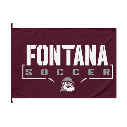 Fontana Steelers Soccer Double-Sided Flag - Cool Dog Teez LLC