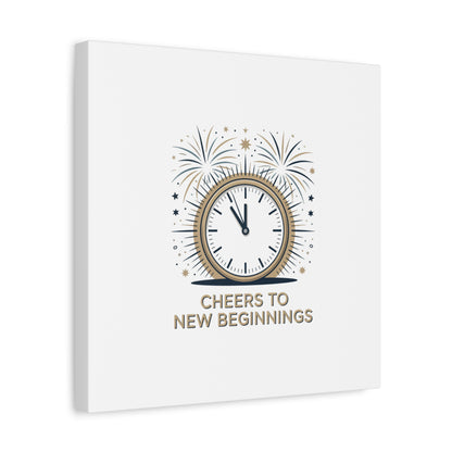 Cheers to New Beginnings Canvas | 2026 goals, new year motivation - Cool Dog Teez LLC