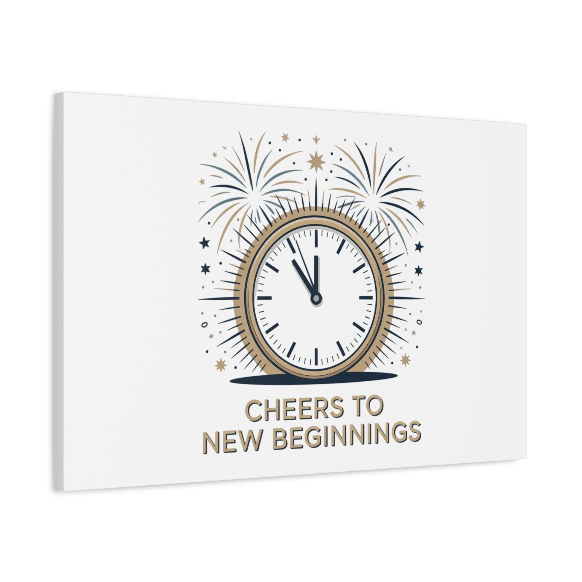 Cheers to New Beginnings Canvas | 2026 goals, new year motivation - Cool Dog Teez LLC