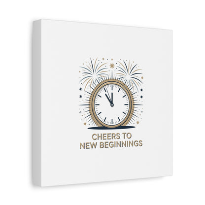 Cheers to New Beginnings Canvas | 2026 goals, new year motivation - Cool Dog Teez LLC