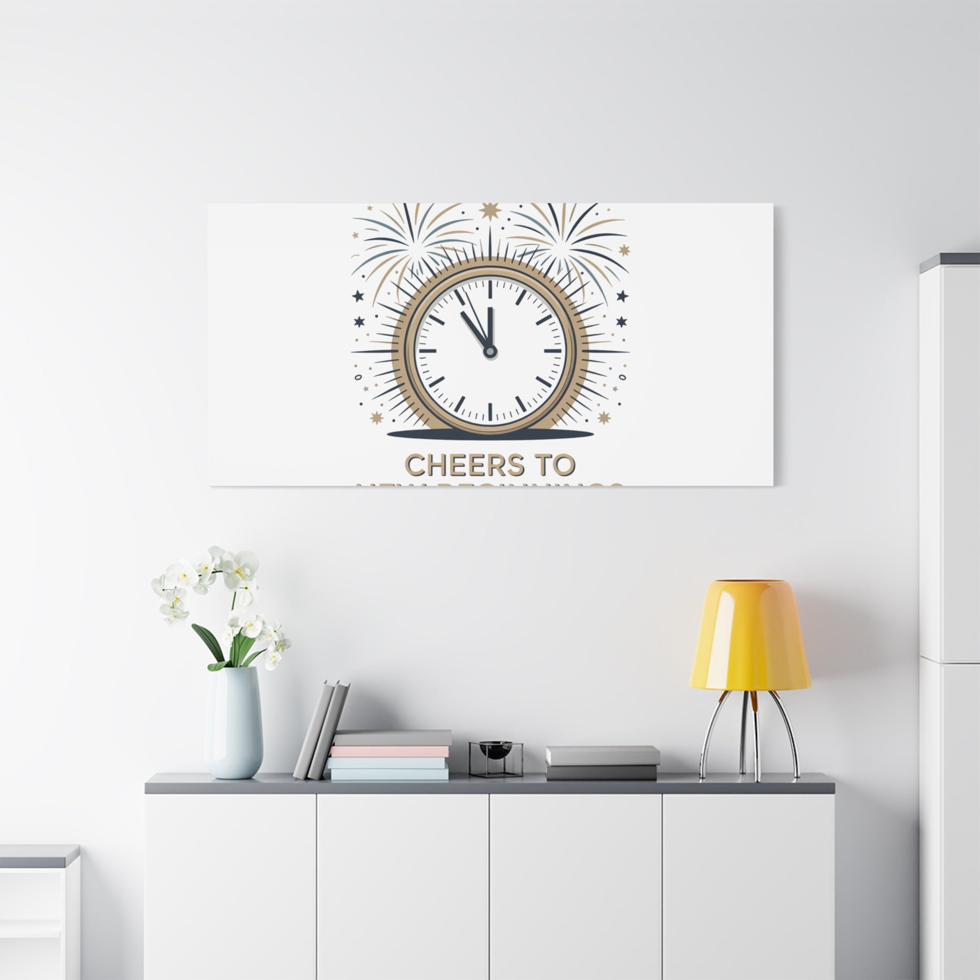 Cheers to New Beginnings Canvas | 2026 goals, new year motivation - Cool Dog Teez LLC