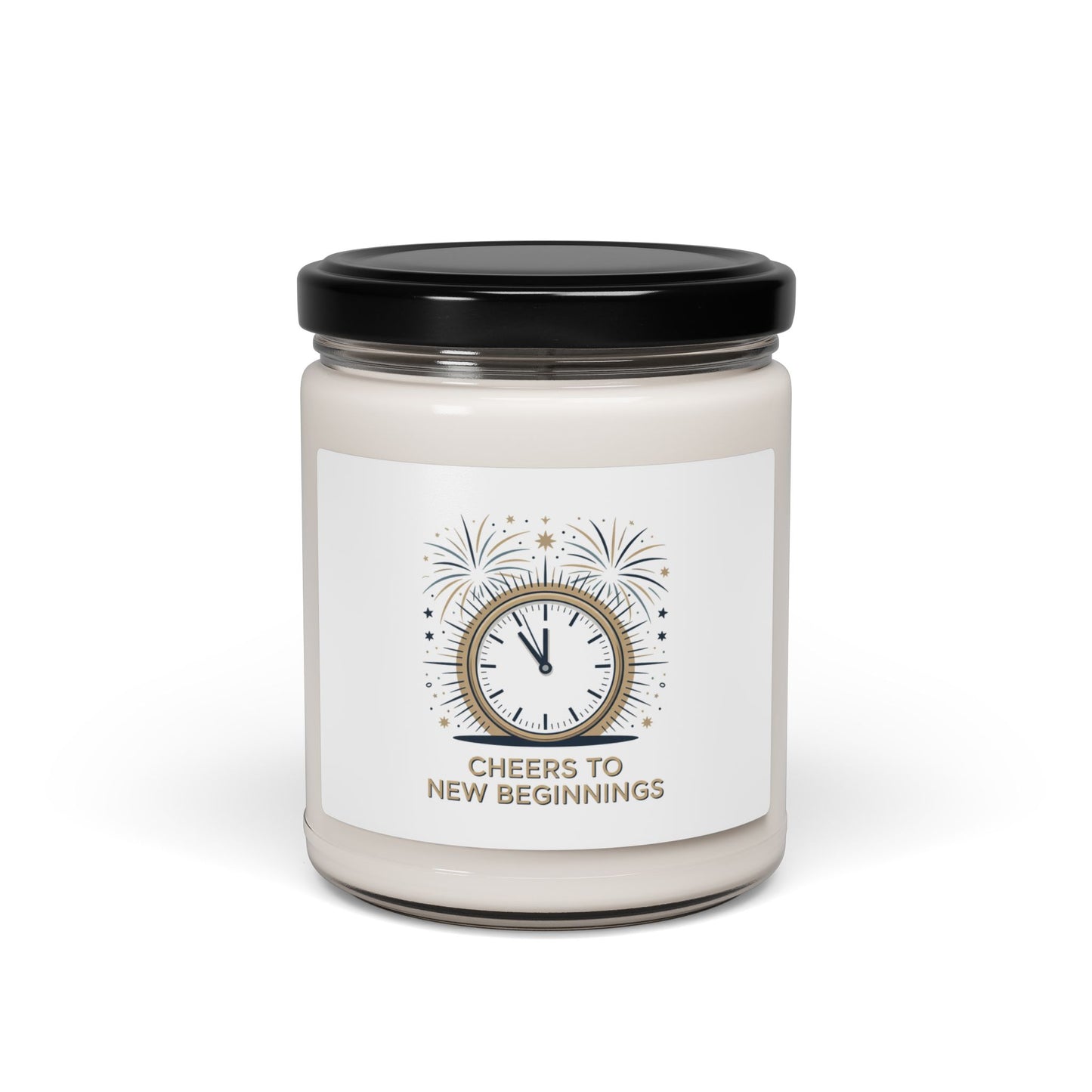 Cheers to New Beginnings Soy Candle, 2026 Goals | New Year Motivation - Cool Dog Teez LLC